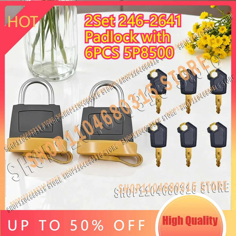Hot Sale 2Set 246-2641 Padlock with 6Piecs 5P8500 New Iginition Keys for 20103300 2849039 7X7700 1428828