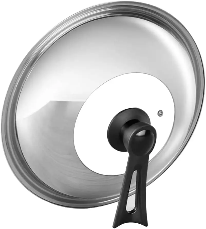 30/32/34/36cm Stainless Steel Wok Pan Lids Thicken Visible Pot Lid Household Frying Pan Cover Cookware Parts