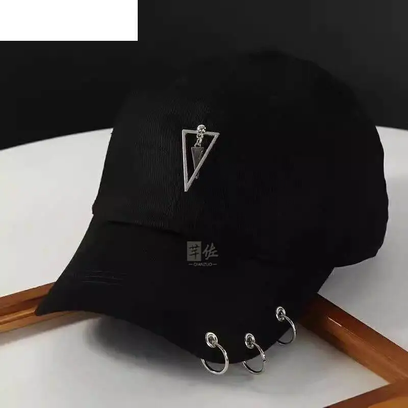 Hip Hop Street Dance Metal Baseball Cap Adjustable Kids Sunshade Hat Cool Trendy Duckbill Cap Reflective Night Vision Cap