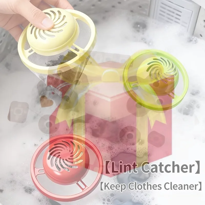 

【HG】Floating Laundry Balls With Built-in Pod Compartment | Pet Hair & Lint Catcher Washing Net, Multi-Functional Debris Remover
