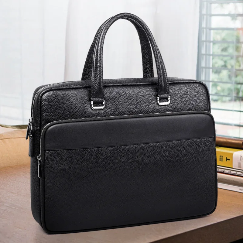 Fashion Handbag Business Trend High-end Feel Men's Luxury Men Bag Casual Genuine Messenger Leather Man Bags Commuter Briefcase