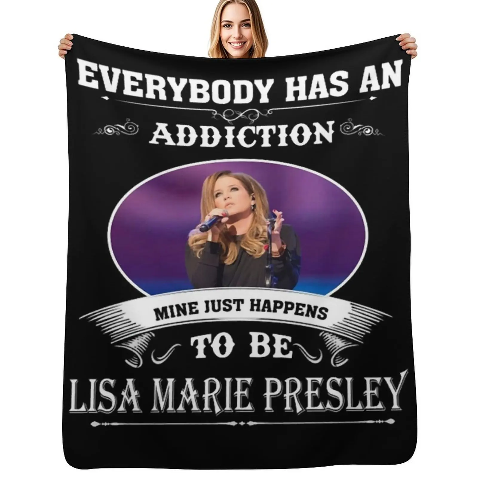 

EVERYBODYLisa music Marie Presley Throw Blanket Soft Cozy Blanket for Pet Kids Adults
