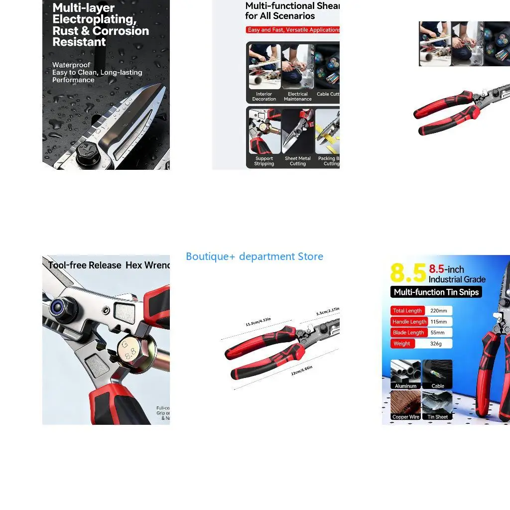 E1PD Professional Cable Cutter With Built In Spanner And Comfortable Handle For Long Working Hours Electrical Installations