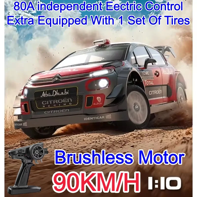 

90KM/H Rc Drift Racing Car 1/10 Brushless Simulation High Speed Off Road Remote Control Car 80A independent Electric Control