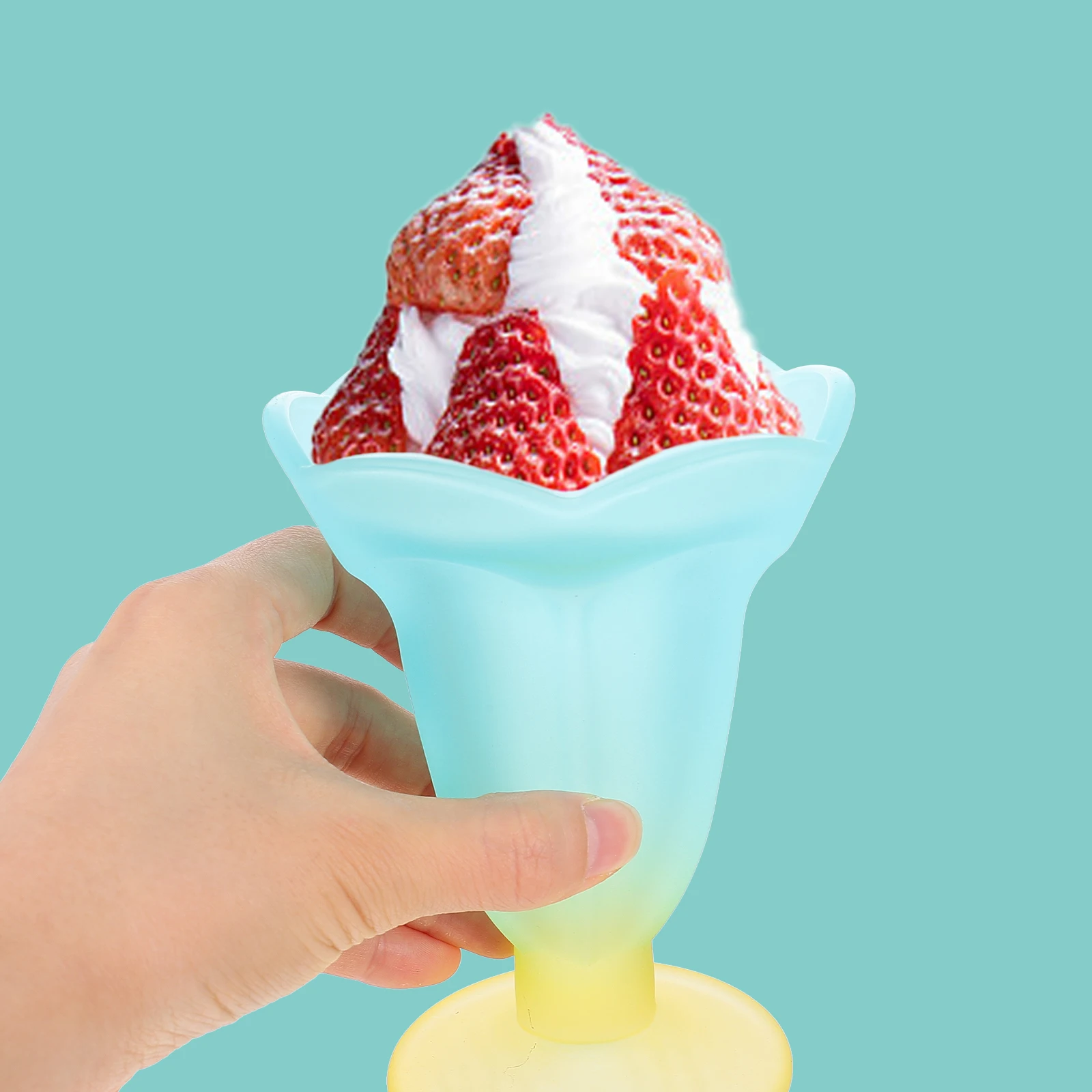 

Sweet Dessert Cup Frosted Glass Ice Cream Sundae Glasses Vintage Pudding Serving Bowl High Base Milk Shake Holder