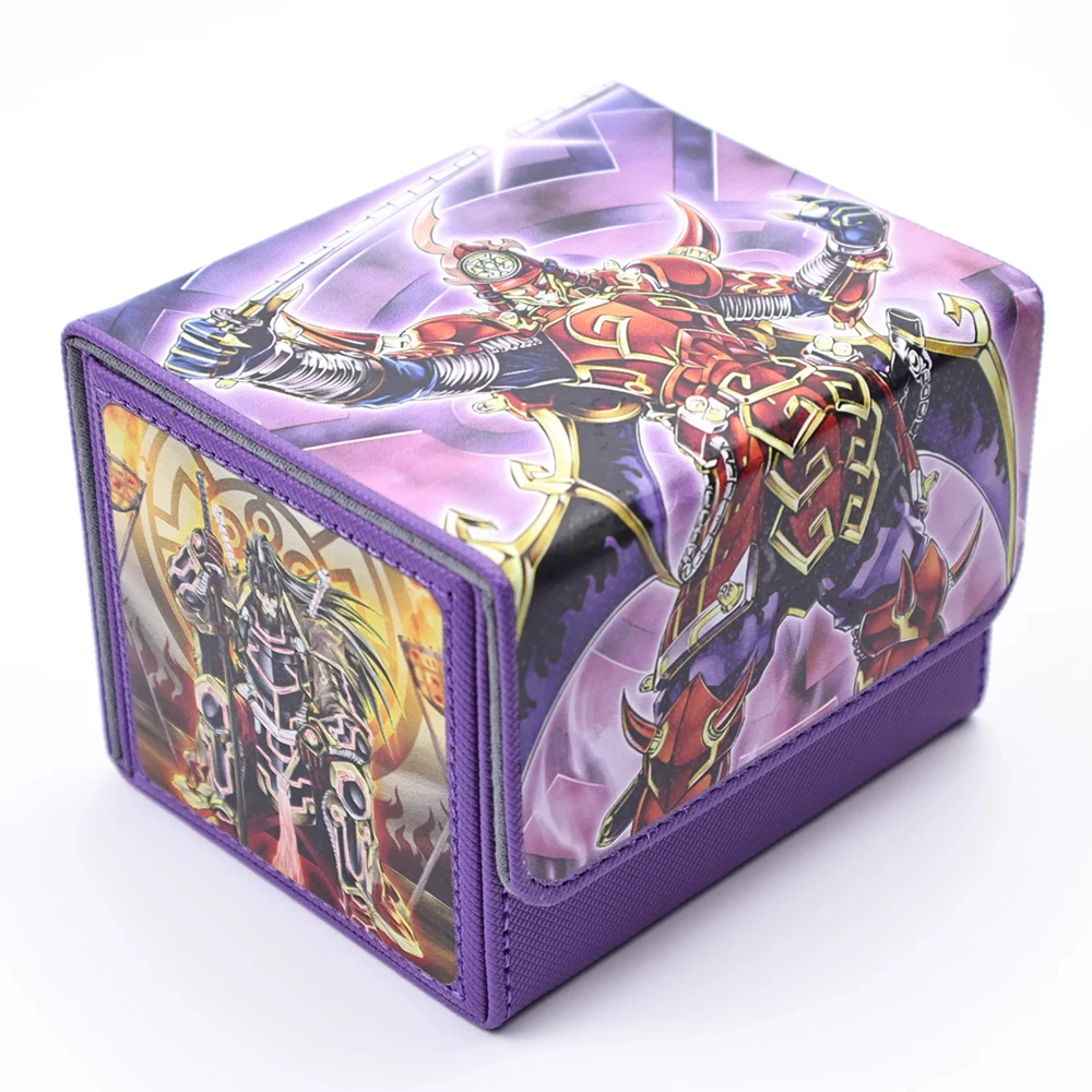 YU GI OH! Caixa de armazenamento de coleção de seis cartões samurai, porta-cartões colecionáveis para coleção de cartões de jogo, couro pu, presente de alta capacidade