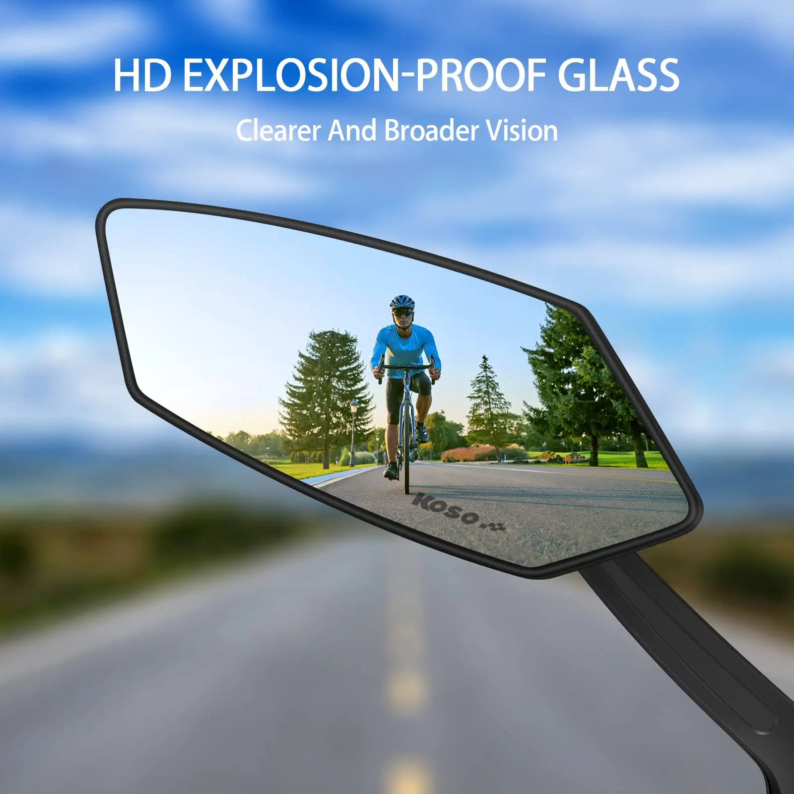 DOMEN Bicycle Rearview Wide Angle Mirror Cycling 360° Adjustable Rotate Road Bike Handlebar Rear View Mirrors Bike Accessories