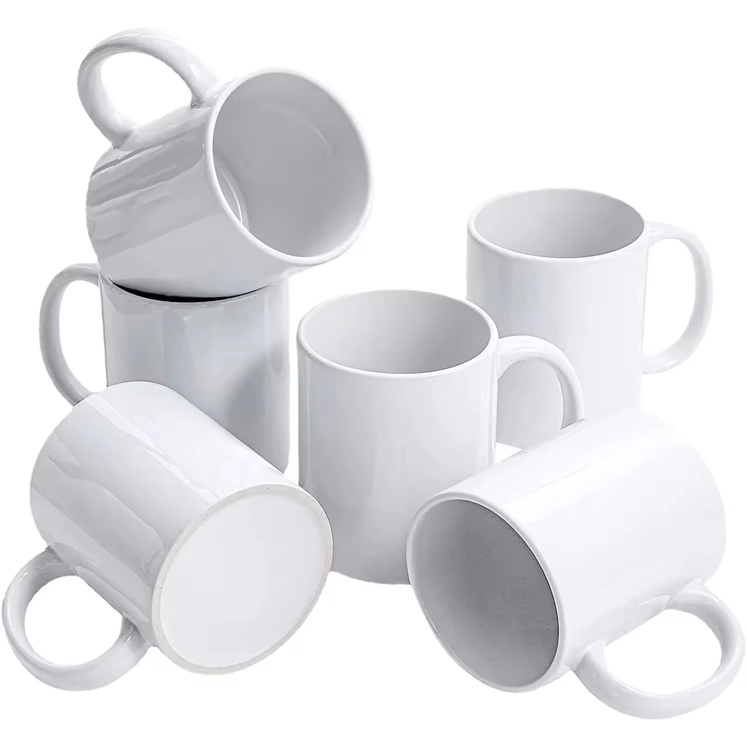 Imagem -03 - Canecas de Café Cerâmicas Brancas em Branco Unidades 11oz Sublimação com Caixa de Espuma para Faça Você Mesmo Natal Grá Memória Animal de Estimação Pai Mãe Amante Presentes