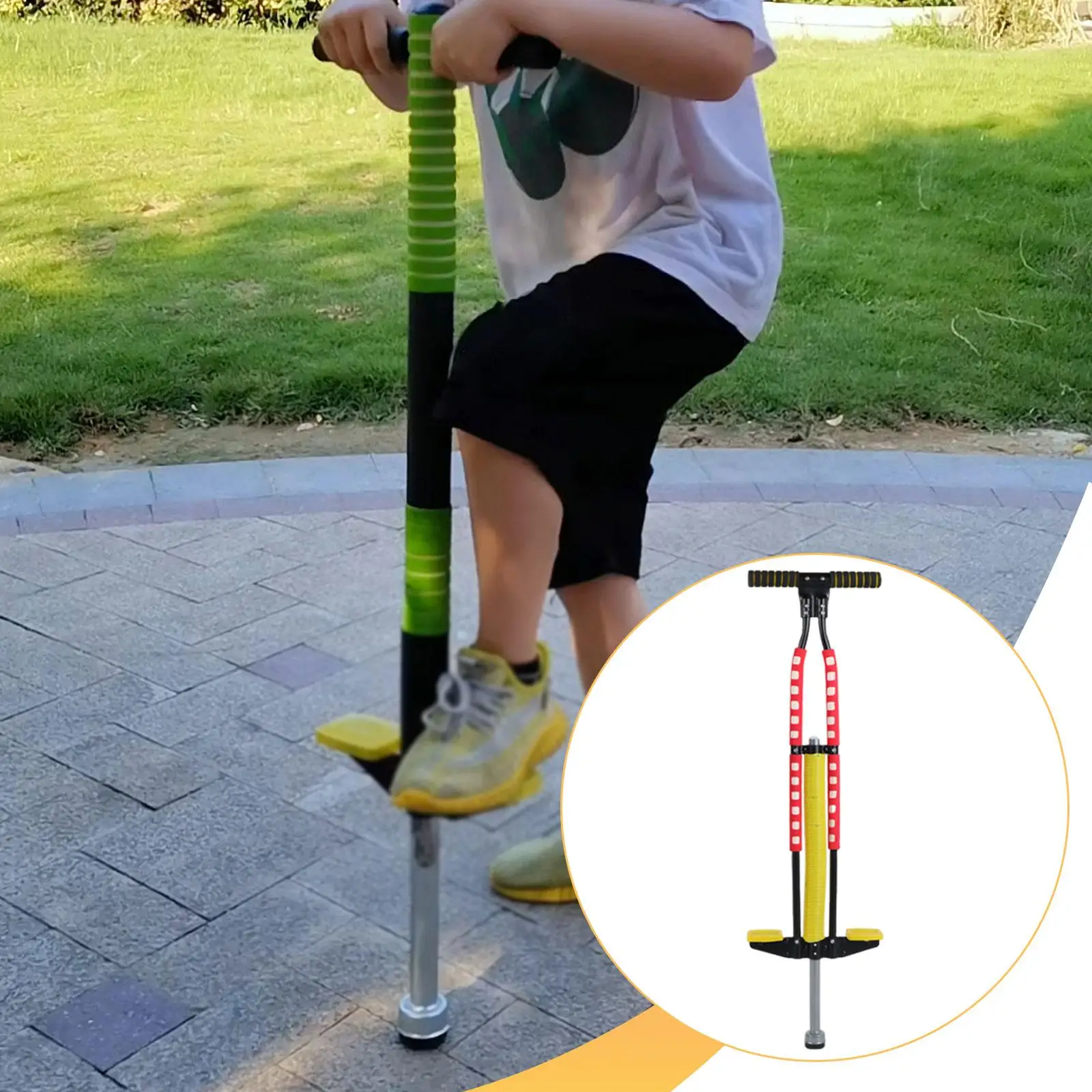 Foam Pogo Stick for Beginners Boys Girls Ergonomic Grip Stainless Non Slip Quiet Bounce Toy for Indoor Outdoor Play Exercise