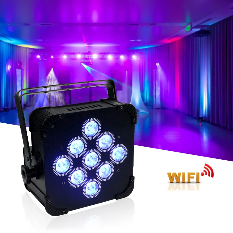 mini battery wireless 12 x 15w 100w cob fixtures RGB outdoor led par lights 36 led