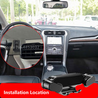 Gravity Car Phone Holder For Ford Mondeo Fusion MK5 2013-2021 With Sturdy Base Not blocking Air Vent Mount GPS Stand Accessories