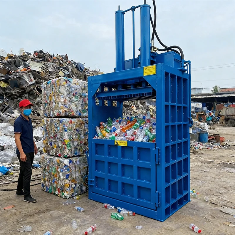 Customized Hydraulic Baler Full Automatic Waste Plastic Film Bottle Carton Compressing Baling Machine Recycling Press