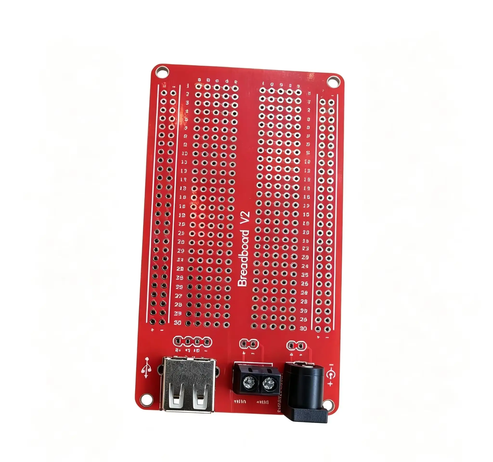 DIY Breadboard PCB with USB DC Jack Solder Pad Compatible with Arduino Raspberry Pi Kit Hole Board Electronics Project Kit