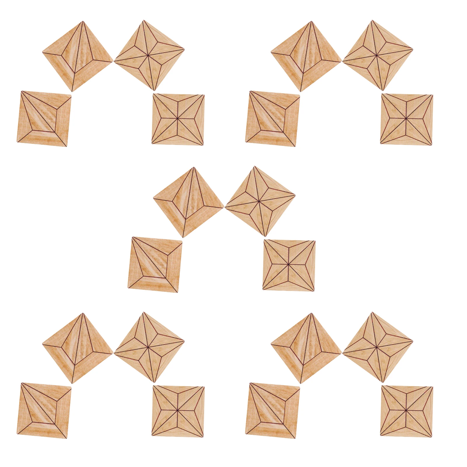 

20pcs Dollhouse Flooring Retro Wooden Double Sided Tiles Decorative Kitchen Living Bedroom Scenes Miniature Accessories