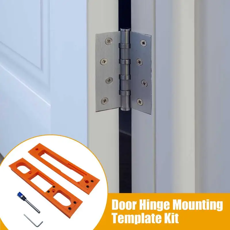 

Door Hinge Jig Adjustable Door Mounting Kit Lightweight Anti-Slip Mounting Set For Beginner Garage Repair Woodworking