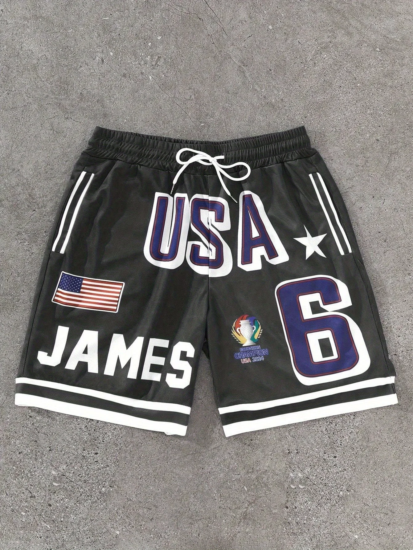 

2025 Summer New sports and fitness 3D letter printed casual fashionable soft comfortable and breathable men's shorts