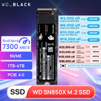 Western Digital SN850X 1TB 2TB 4TB WD_BLACK M.2 2280 NVMe PCIe Gen 4.0x4 SSD Solid State Drives for Gaming Computer Laptop PS5