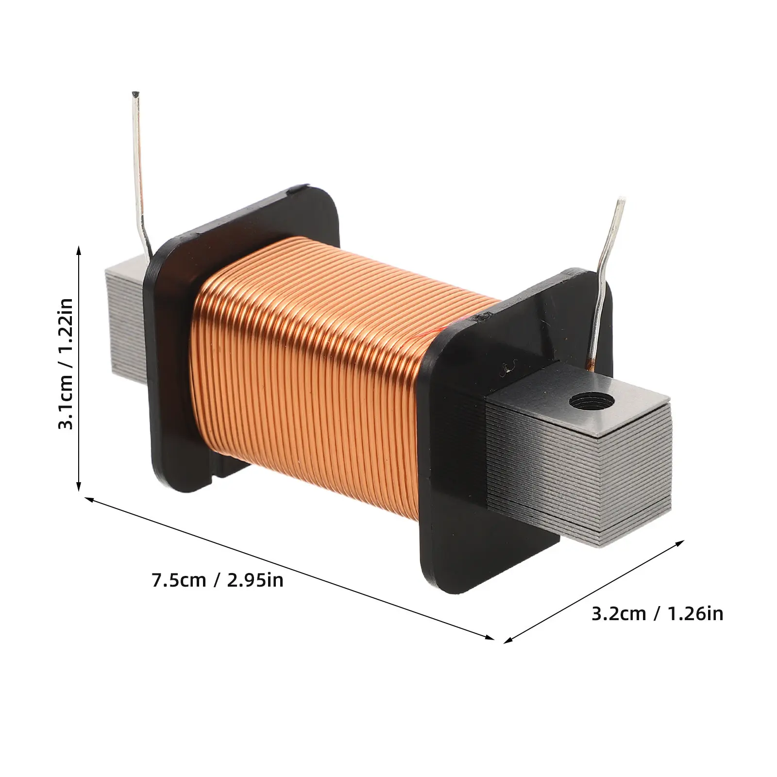 Iron Core Speaker Crossover Inductor 1.0mh 1.0mm Oxygen-Free Copper Passive Audio Coil Subwoofer Crossover Filter Inductor Bass