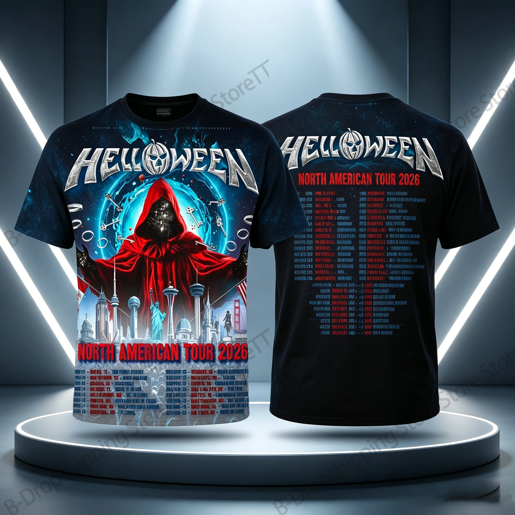 Hip Hop Rock Band Helloween 40 Year Anniversary Tour 2026 3D Print
