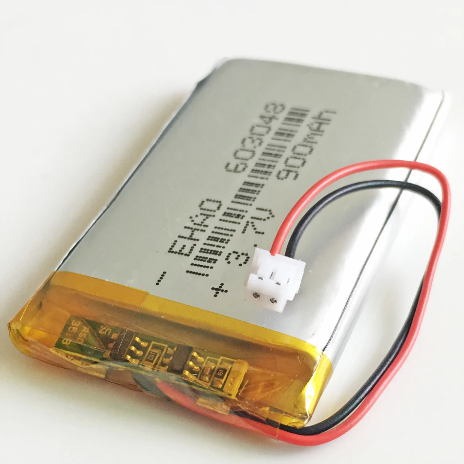 Lote de 10 baterías recargables Lipo de 3,7 V y 900 mAh. 603048   + enchufe JST de 2 pines y 1,5 mm para GPS, Bluetooth, grabadora, auriculares, cámara de libro electrónico
