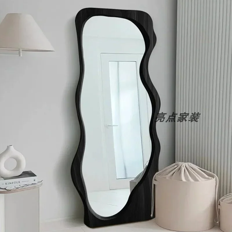 French medieval wall full-length mirror special-shaped mirror floor-to-ceiling household full-length mirror irregular creativity