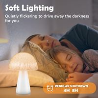 Cute Mushroom Table Lamp RGB Colorful Night Light with Remote Control Small Atmosphere Lamp Requires 1 AA Battery Not Included