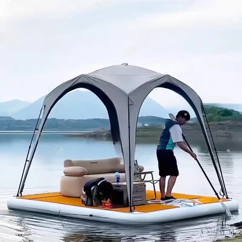 

Water camping tent inflatable floating platform outdoor fishing platform