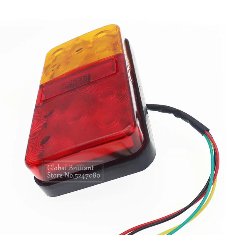 2 sztuk 12V/24V światło tylne LED Taillight Turn wskaźnik sygnału Stop lampa tylne światło hamowania dla przyczepa do samochodu ciężarowego Caravan Bus Tractor — zdjęcie 7