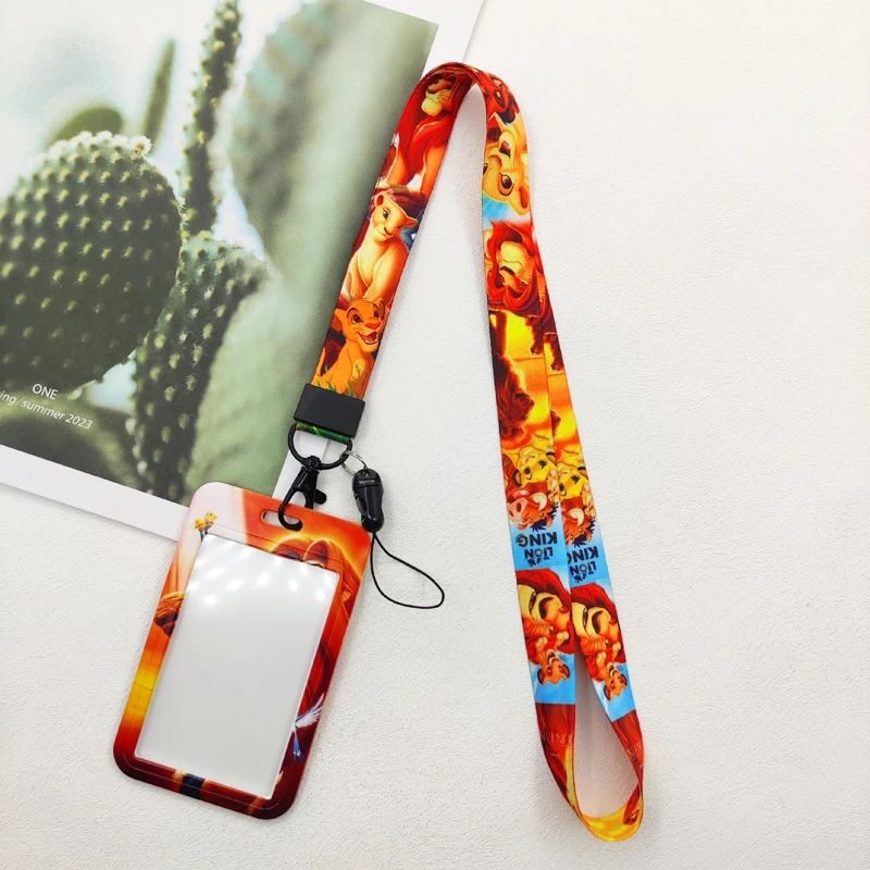 Disney Lion King Credential Kaarthouder Kawaii Cartoon Metro Badge Kaarthouders Student Campus Lanyard Kaarten Houder