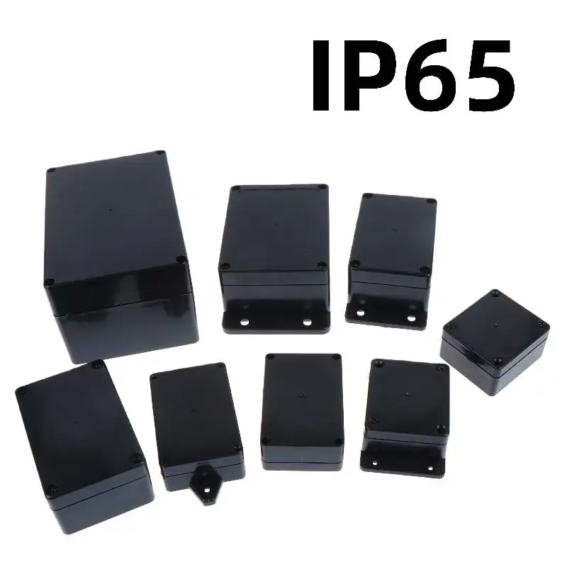 New 1/3Pcs Plastic Electronic Project Instrument Case IP65 Waterproof Black Junction Box Outdoor Container Power Enclosure Tools