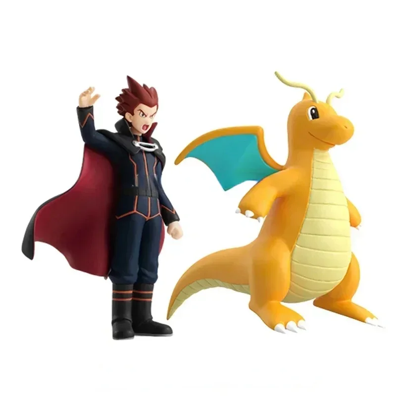 Bandai Original Scale World POKEMON Kanto Region Lance Dragonite  Anime Figures Toys for Kids Gift Collectible Model Ornaments