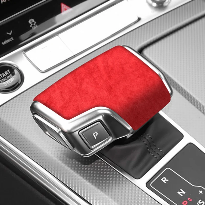 For Audi A6 A7 C8 (2019-2025) Sport Gear Shift Knob Cover Boot Trim Sticker Made of Alcantara Car Interior Tuning Accessories view 5