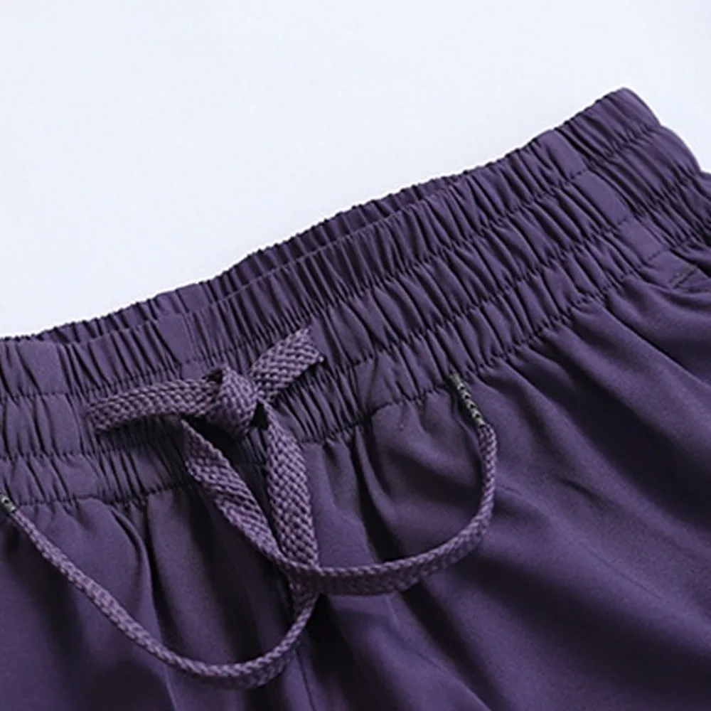 

Casual Mesh Design Yoga Shorts Loose Fitting Side Pockets Sports Shorts Quick Dry Breathable Fitness Shorts Running