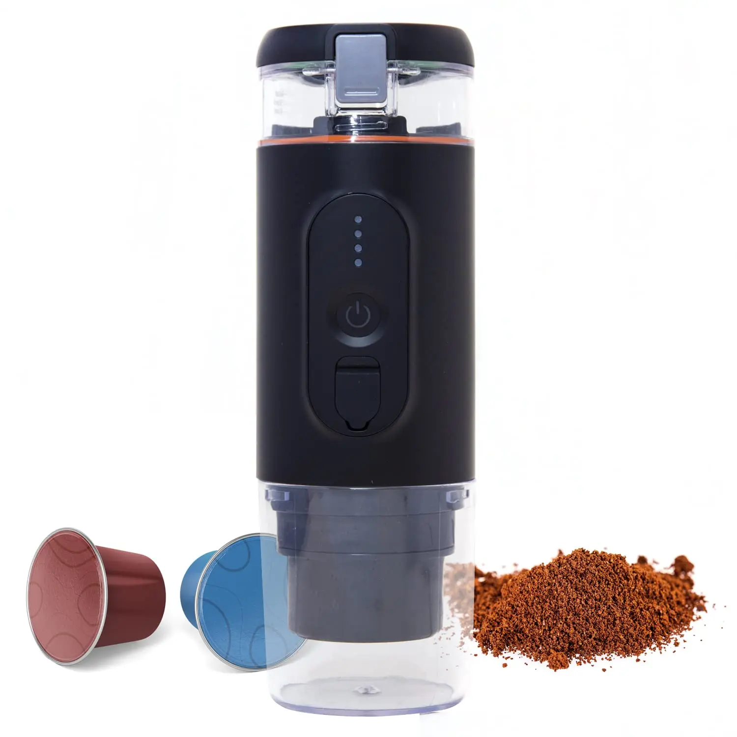 Máquina de Espresso portátil, dispositivo de 20 bares de presión, calentamiento rápido, recargable por USB tipo C, Compatible con café molido y