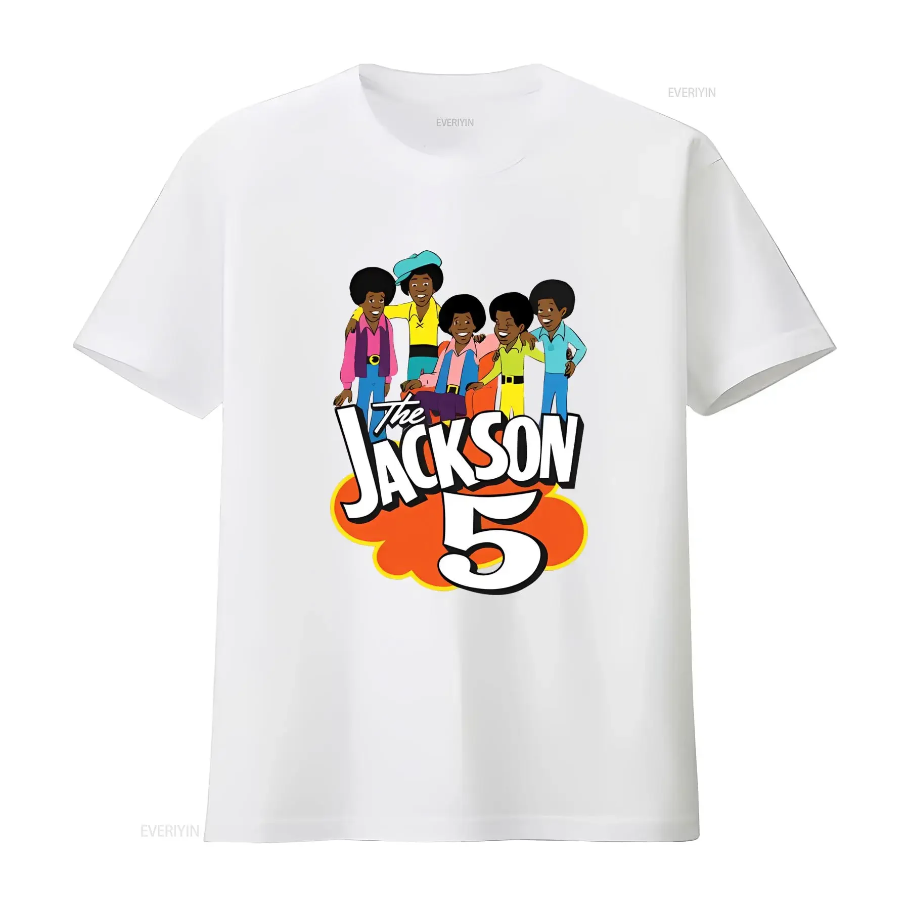 Jackson 5 Vintage Cartoon Drawing T Shirt Medium Gray with Michael Jermaine Tito vintage Washed designer clothes Soft homme view 3