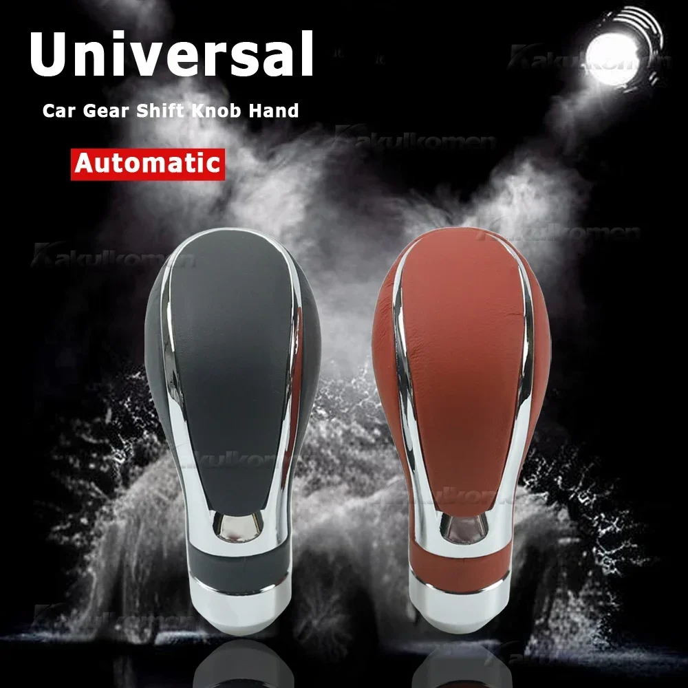 AT Black Red Style Gear Shift Knob Universal Shape Automatic Transmission Shifter Lever Knob