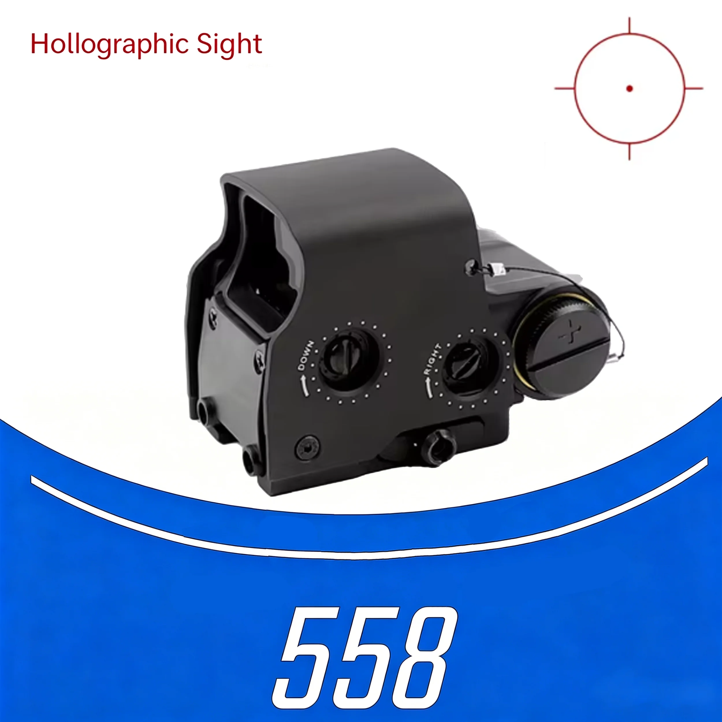 

558 Holographic Red Dot Sight optical reflex rifle sight with Quick-Release Mount tactical gear for 20mm Rail Mounts