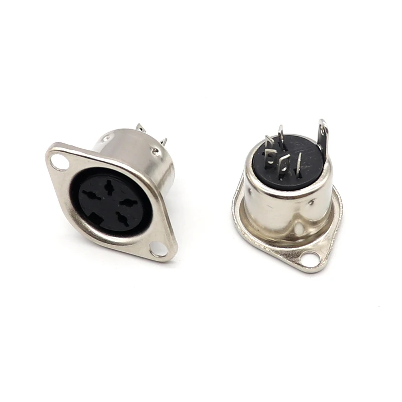 【5PCS】3/4/5/6/7/8PIN Panel Mount Female Jack DIN Adapter MIDI Cable Connector
