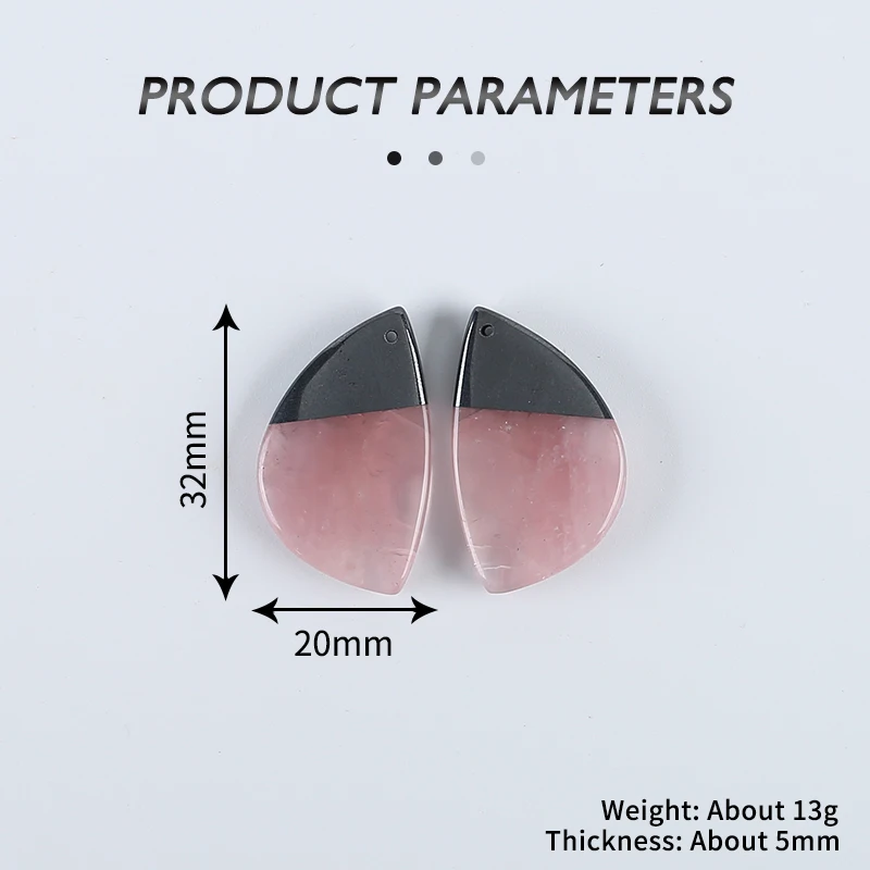 Natural Rose Quartz and Hematite Gemstone Earrings, Earrings Girl Jewelry Women Gift