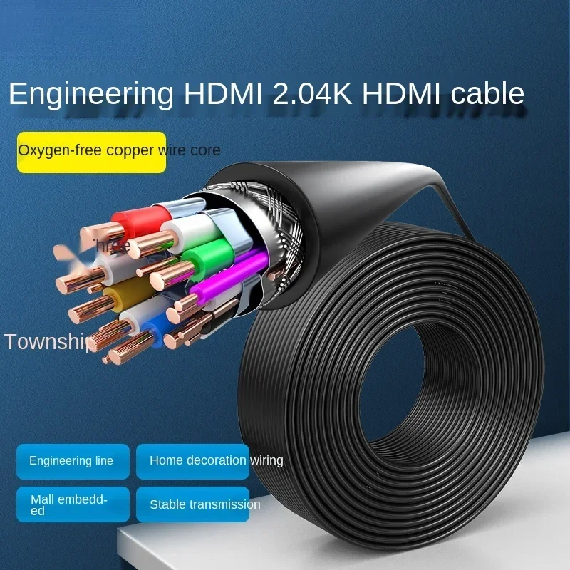 Dla HDMI Loose Cable wersja 2.0 4K HD linia HDMI2.0 linia inżynieryjna osadzona przez okablowanie DIY spawanie 19 rdzeń drut miedziany