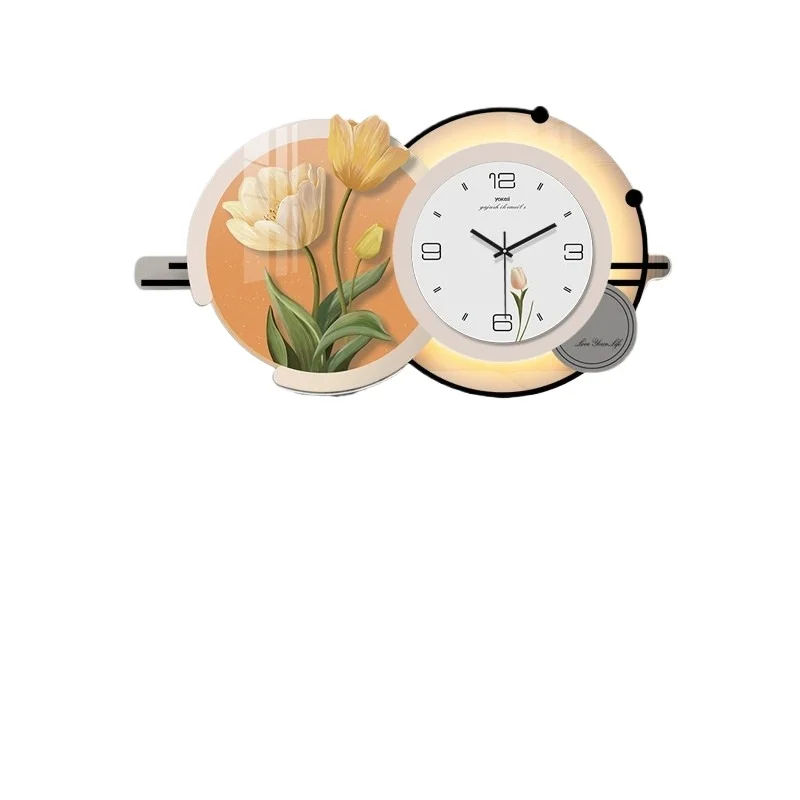

Light luxury wall clock living room modern simple home fashion creative decoration clock hanging wall