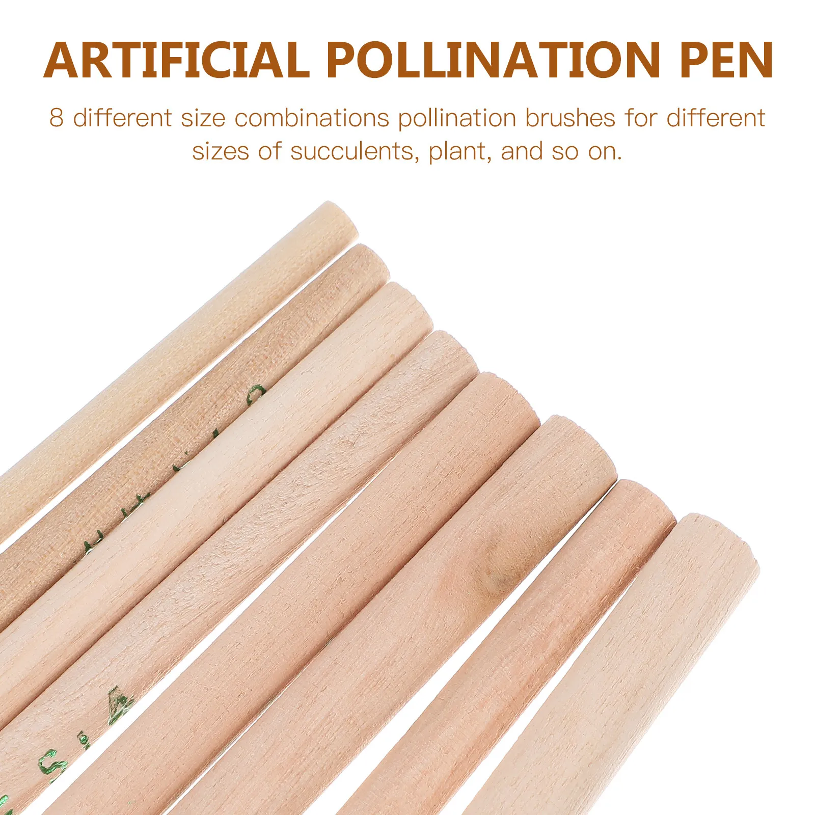 8Pcs Vegetable Pollinator Brush for Self-Pollination of Fruits, Vegetables, Succulents & Flowers – Gardening Tool