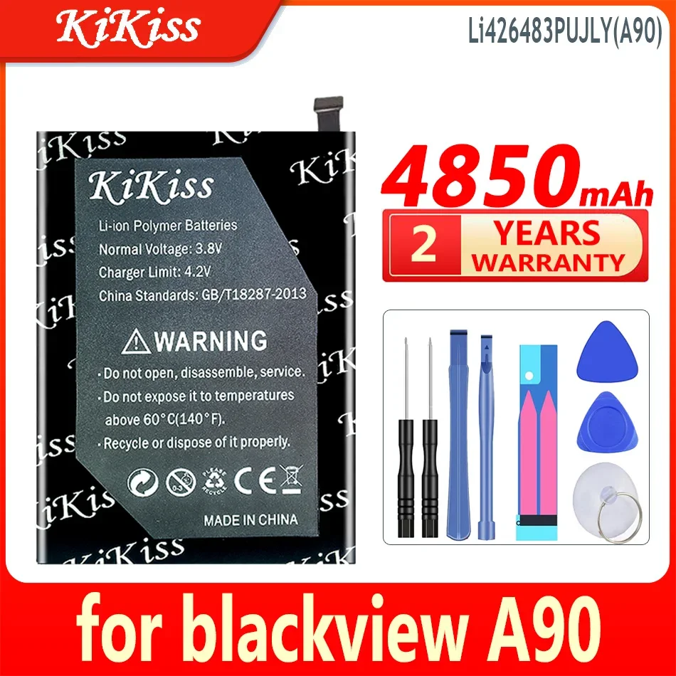 

Мощная батарея KiKiss для Blackview A90, батареи большой емкости, 4850 мАч, Li426483PUJLY (A90)