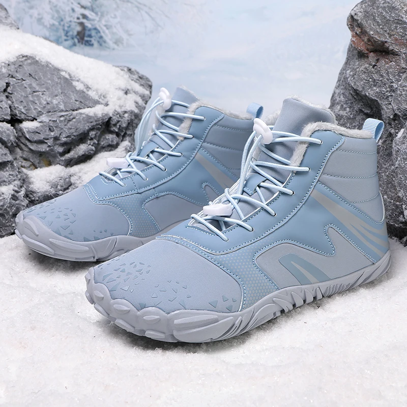 

Зимние зимние ботинки унисекс, плюшевые теплые ботильоны для мужчин и женщин, нескользящая уличная водонепроницаемая походная обувь, повседневная хлопковая обувь