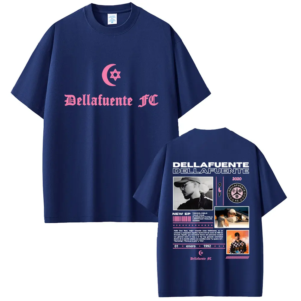Dellafuente 2025 Music Album Double Sided Print T-shirt Fan Gift Men Women Fashion Casual Cotton T Shirts Male Vintage Tshirt