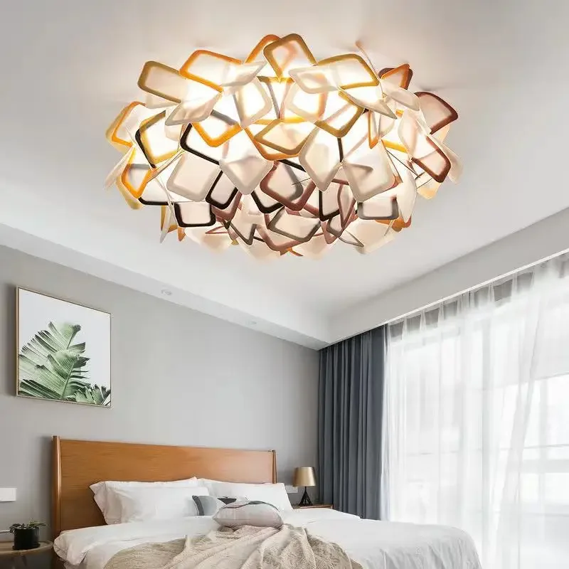 

Nordic Italian design floral ceiling lamp chandelier flower-shaped acrylic romantic LED living room bedroom lighting