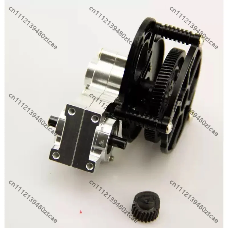 Crawler Transmission Gearbox Assembly, Full‑Metal Internal Gears With Motor Pinion Gear, Off‑Road Chassis Upgrade Spare‑Part
