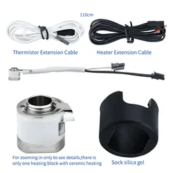 Revo Hotend Kit 24V 40W Heater Ceramic Hotend Kit 104NT Thermistor Heated Block Kit For All-in-one Bimetal Nozzles Kit