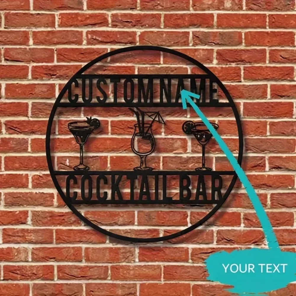 

Exceptionally - Designed Boho Custom Sign. Metal, for Home, Coffee Shops, Bars. Hanging Wall Decor.