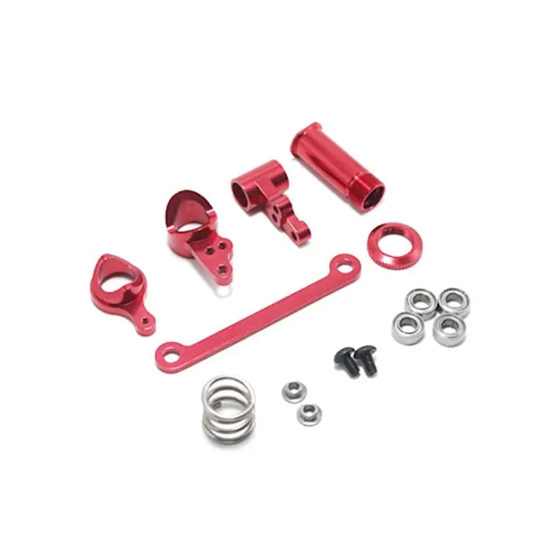 AS96-10 Set Steering Clutch Assembly Steering Servo Saver Complete Upgrade Parts For Wltoys 144001 1/14 RC Car,Red 50 Pcs